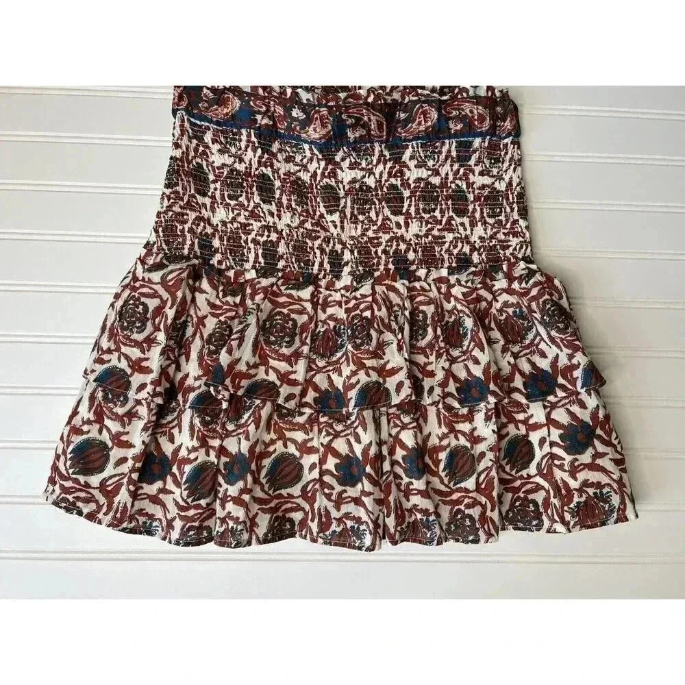 House Of Harlow Womens Small Smocked Mini Skirt Floral